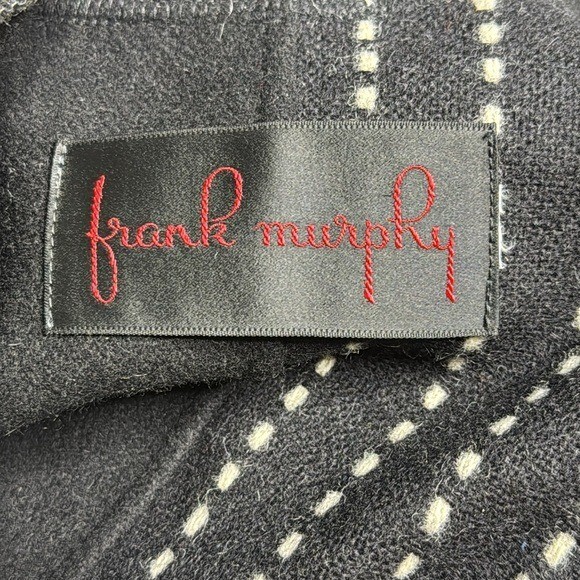 Vintage Frank Murphy Patchwork Wool Button Up Ove… - image 7