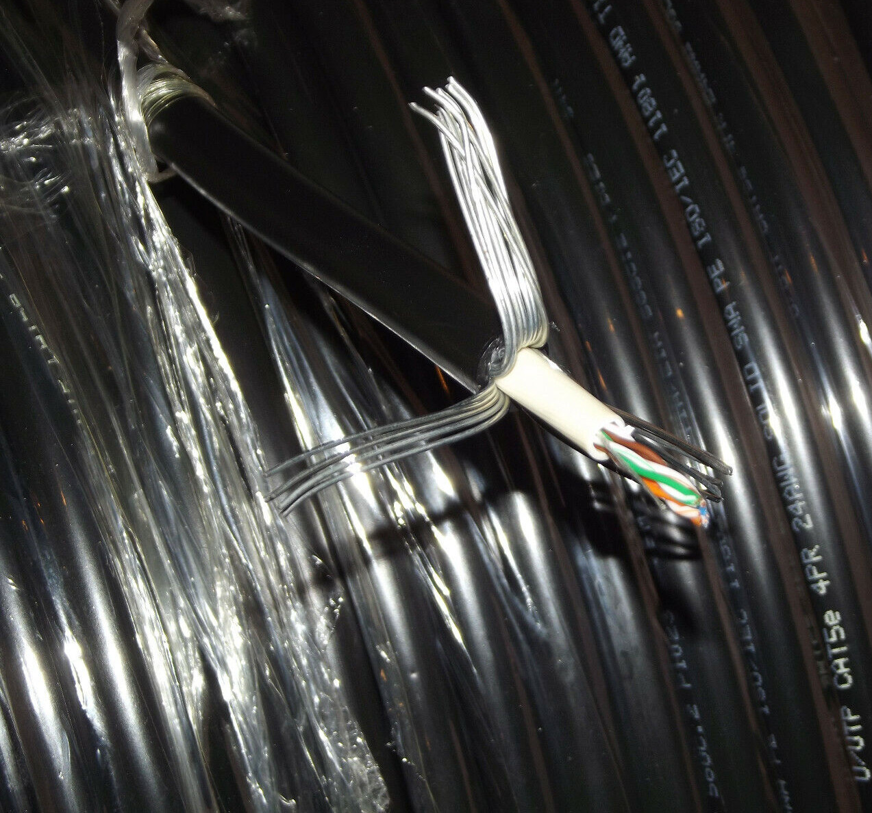 5m Coil CAT5e 4 Pair UTP SWA Cable - Steel Wire Armoured DIRECT BURIAL