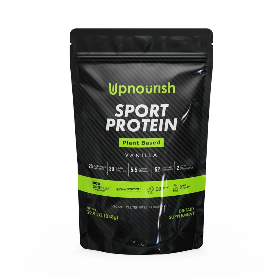 Plant-based Vegan Sport Protein Powder for Workout Recovery Muscle Growth 30g - Image 2 of 4