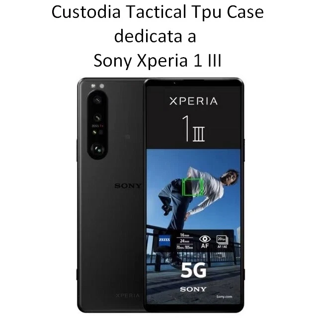 TACTICAL CUSTODIA ORGINALE COVER TPU CASE SLIM PER SONY XPERIA 1 III TRASPARENTE - Immagine 3 di 4