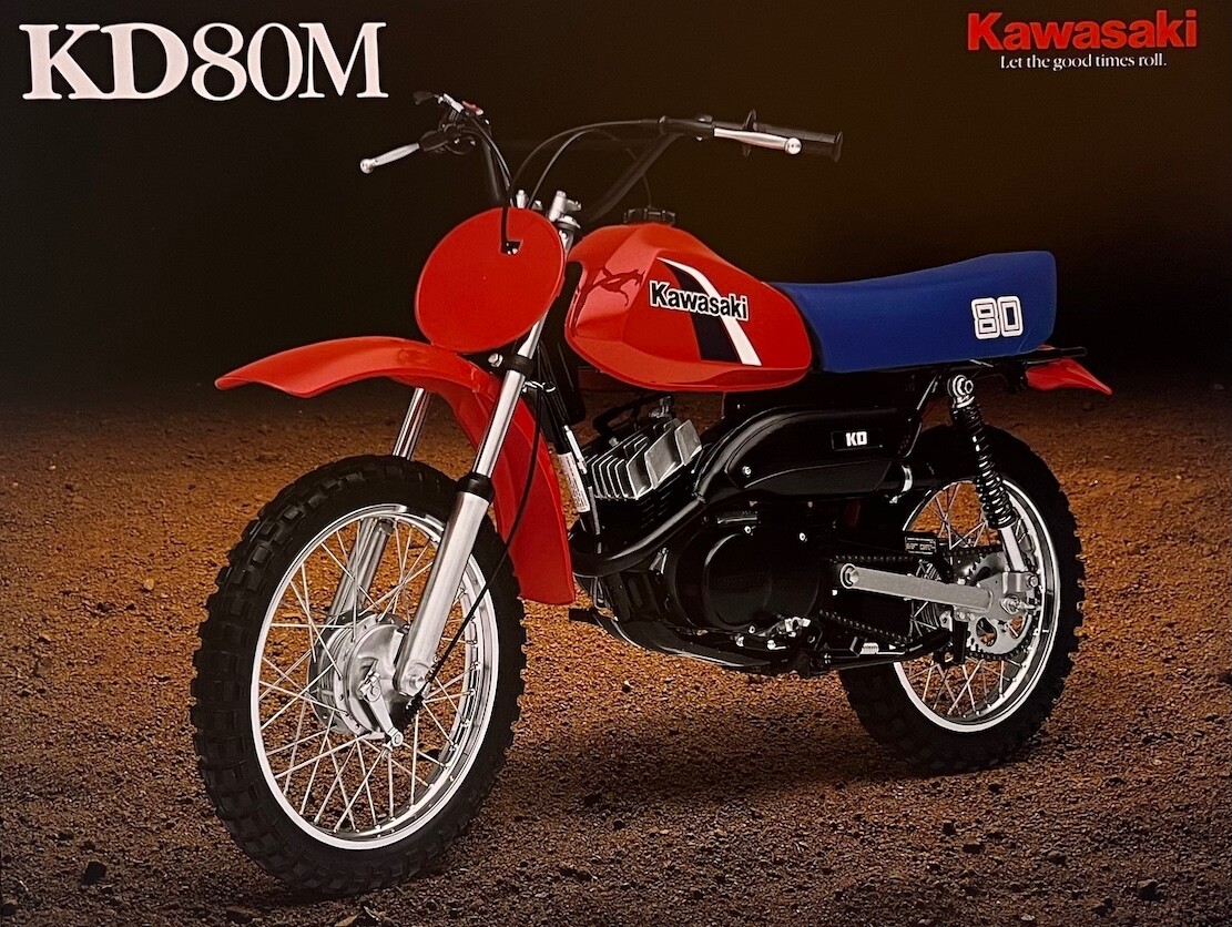 1985 Kawasaki KD80M double-sided brochure-literature KD 80 OEM | eBay
