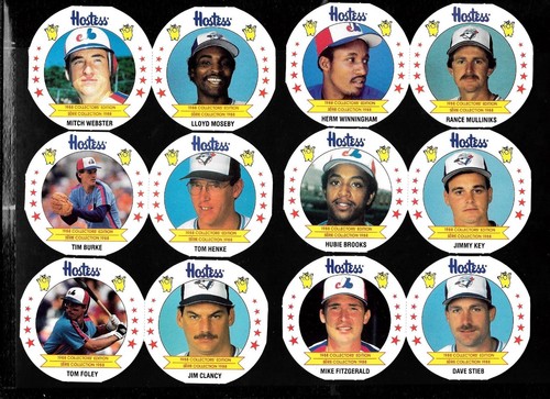 1988 HOSTESS MONTREAL EXPOS TORONTO BLUE JAYS MLB BASEBALL PANEL CARD SEE LIST - Picture 2 of 5