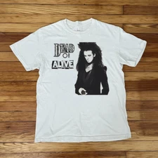 Vtg DEAD OR ALIVE Band Short Sleeve Cotton White All Size Shirt For Men IN883