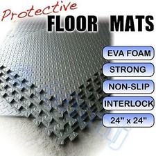 12mm HomeGym Workshop Playroom Shed Flooring Interlock Mats DARK GREY 16 Sq Ft