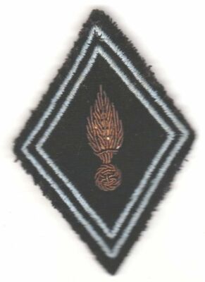 Insigne Losange Tissu Mle 1945 – Transmissions Cannetille – Armée Française – Occasion