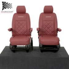 Vw Transporter T5/T5.1 Shuttle Front Seat Covers Leatherette & Logo 2003-15 965