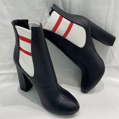 (NEW) Cape Robbins Audrey-1 Black Sport Sock High Bootie Shoe