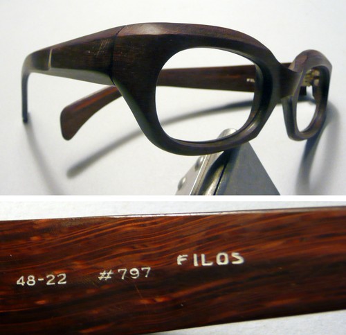 Filos Italy anni '60 montatura per occhiali vintage eyeglasses effetto legno  | eBay