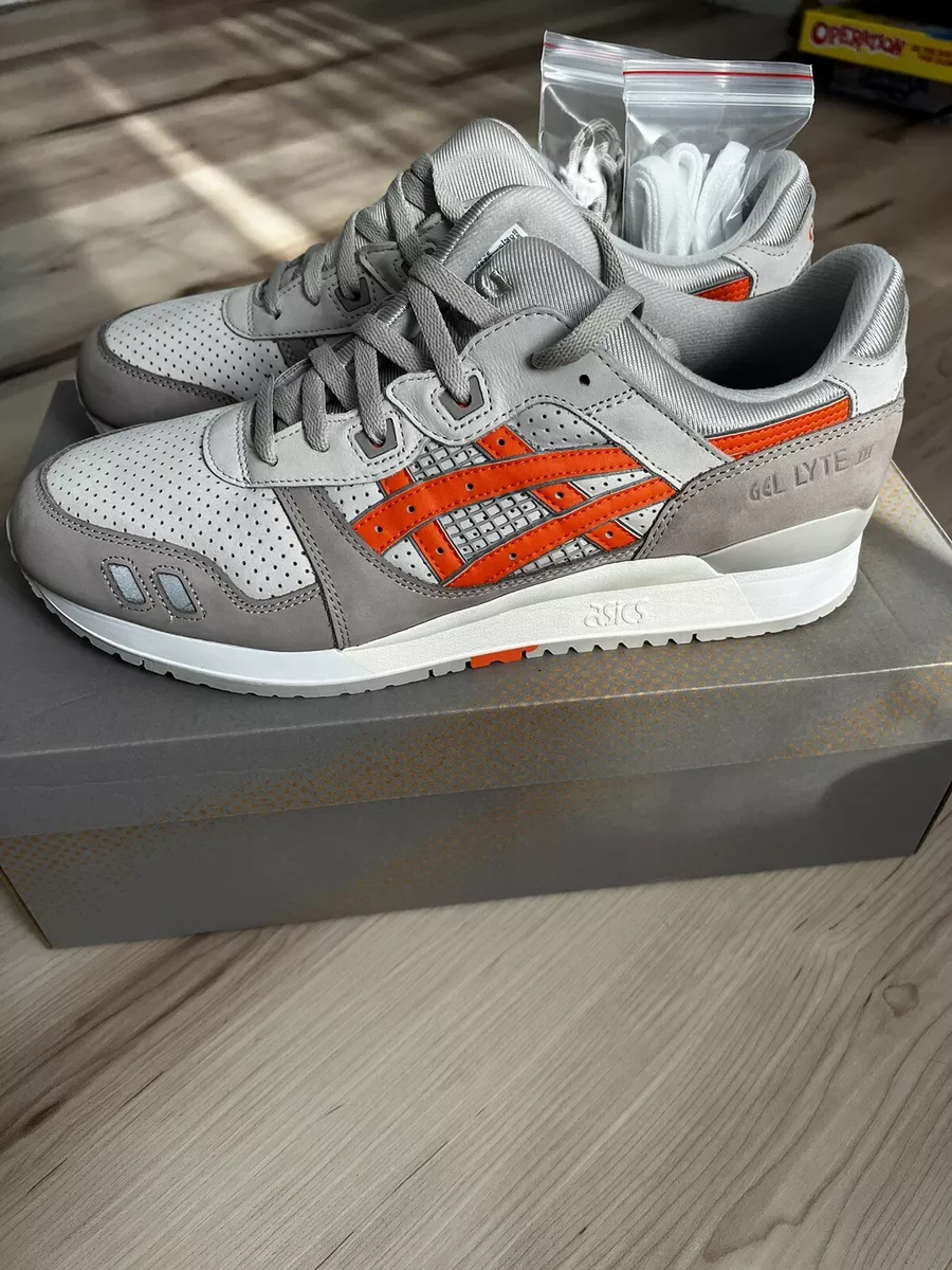 Kith Ronnie Fieg X Asics Gel Lyte III Super Orange Brand New DS Size 12 US