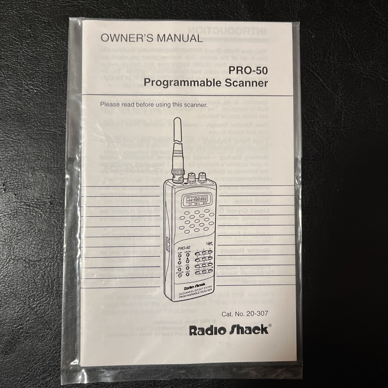 Radio Shack PRO-50 Programmable Scanner Instructions [M1]