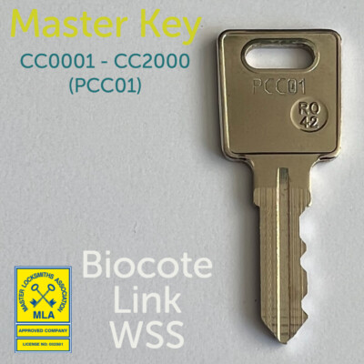 Ronis Master Key CC Serie CC0001 auf CC2000 Biocote Link WSS (PCC01) kostenlos P&P