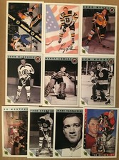 1991-92 Ultimate lot of 10 Chicago Blackhawks hockey cards.  2 Bobby Hull
