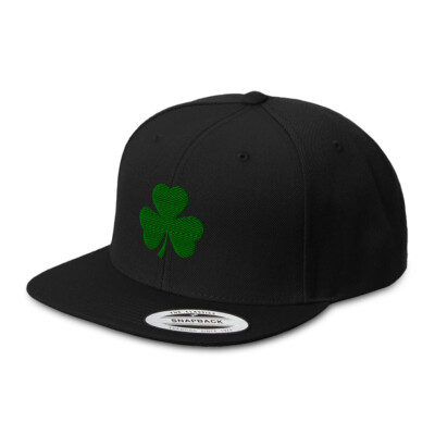 Flat Bill Trucker Hat Shamrock Irish Snapback Baseball Cap for Men and Women