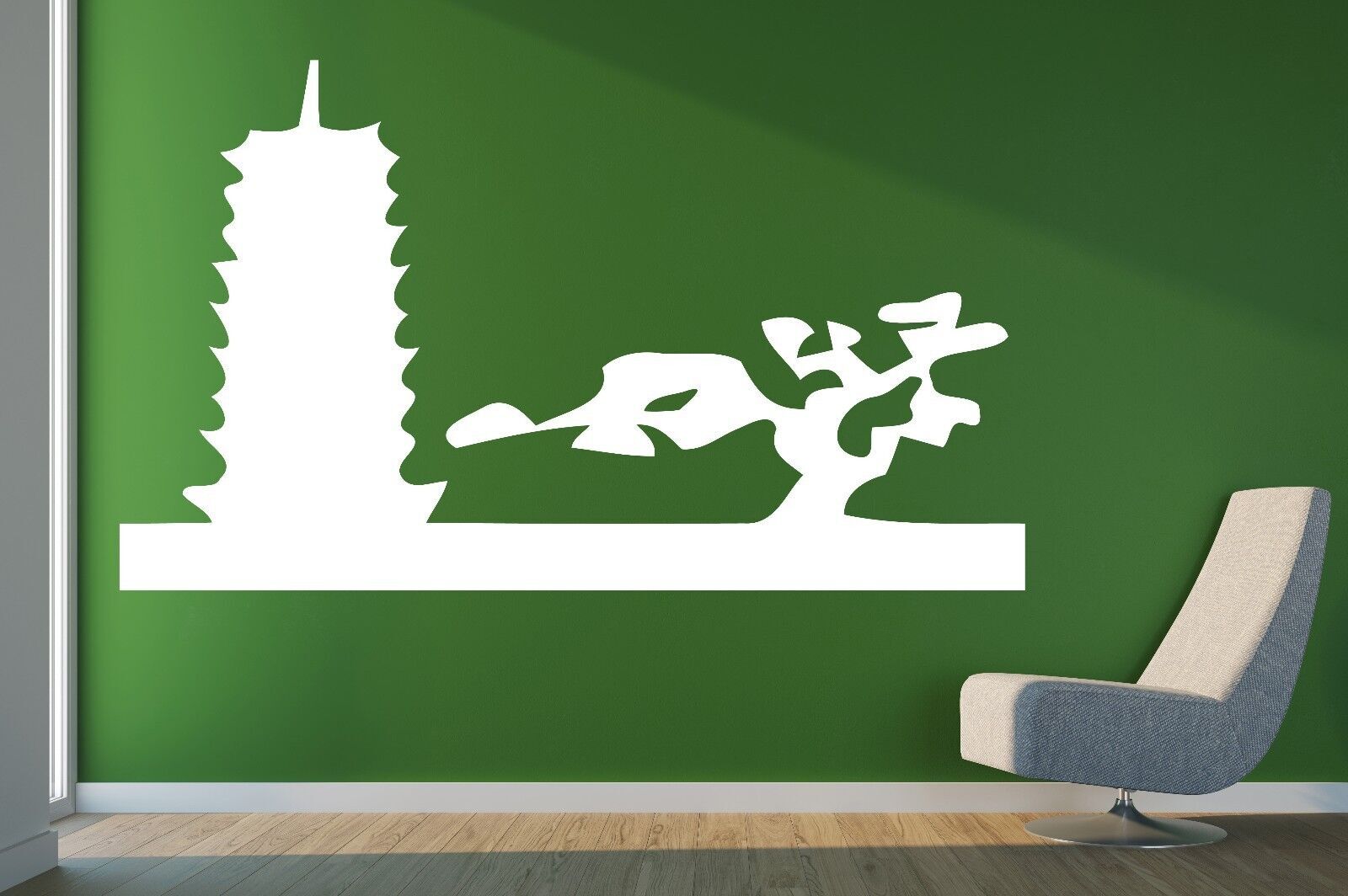 Sticker Mural Vinyle – Pagode Temple / Relics Storage Tower – Designtorefine (n015)