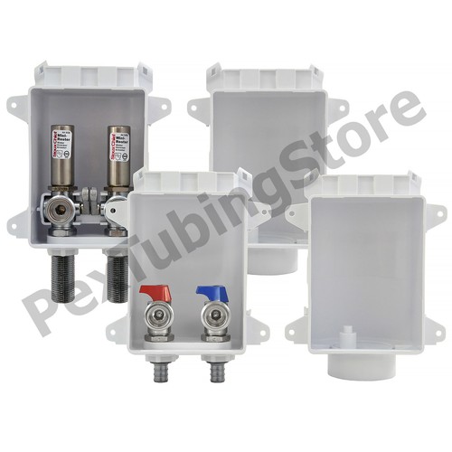 Sioux Chief Ox Box Washing Machine Outlet Box for 1/2" PEX or MPT. Lead