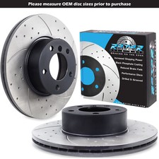 ROTORSCHEIBE GEBOHRTE NUTBREMSSCHEIBEN PAAR FÜR BMW 4ER F32 420i X ANTRIEB 