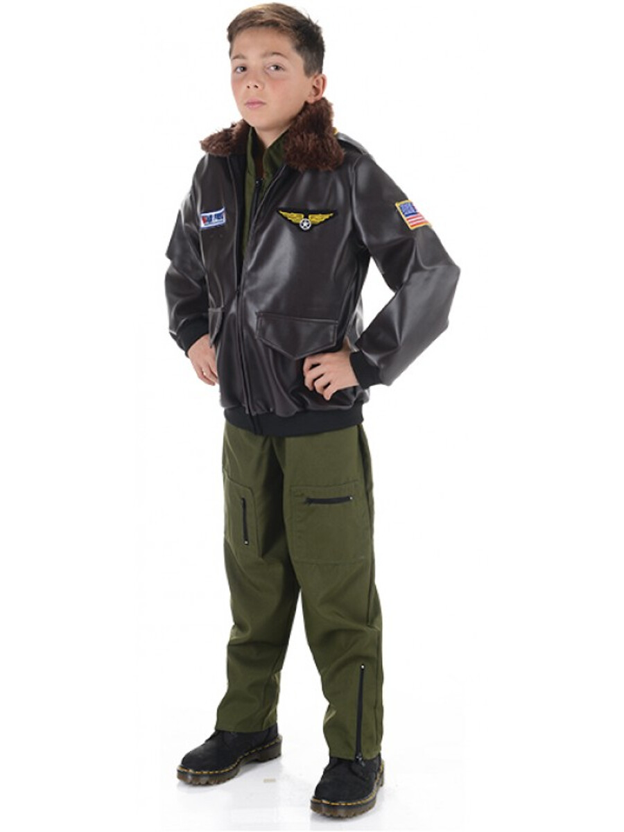 Child's Deluxe Top Flight Pilot Loner Costume Jacket | eBay