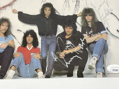 Ronnie James Dio Band Signed Photo Black Sabbath Rainbow Heaven