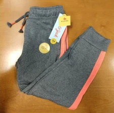 Cat And Jack Sweat Wicking Jogger Pants *5T* Grey/Orange NWT (3442) - 14A