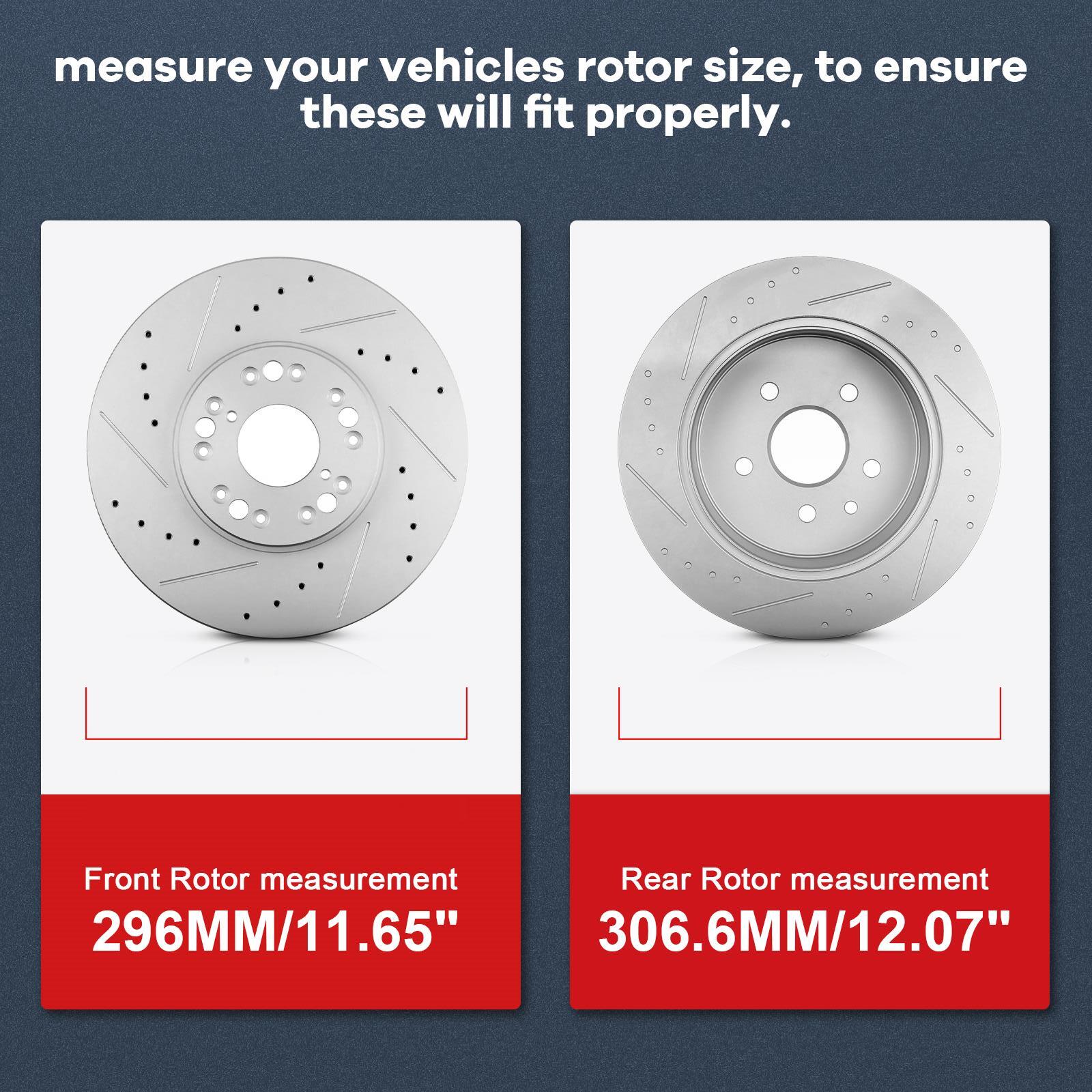 FRONT REAR DRILLED BRAKE ROTORS + CERAMIC PAD FOR LEXUS GS300 GS400