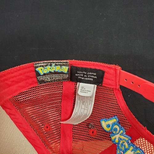 Pokemon Company Offical Pokeball Youth/ Adult Adjustable Strap Mesh Back Cap Hat - Picture 7 of 9