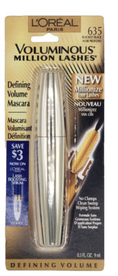 NEW L'Oréal Voluminous Million Lashes Mascara 635 BLACKEST BLACK
