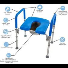 *NEW IN BOX* Platinum Health Ultimate Raised Toilet Seat with Arms PLT-PRT4747B