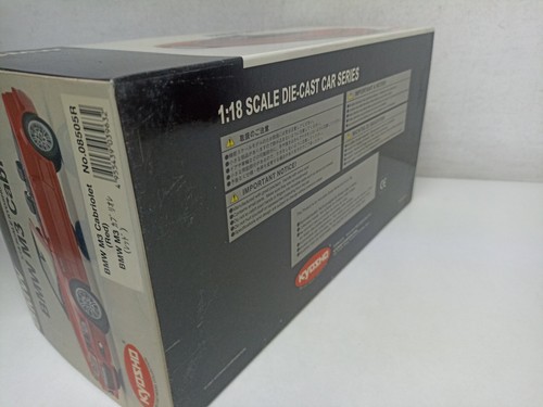 BMW M3 CABRIOLET KYOSHO RED 08505R Diecast Scala 1/18-Y1-B9 - Foto 3 di 18