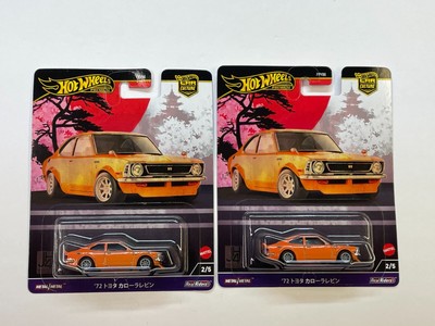 2024 HOT WHEELS PREMIUM JAPAN HISTORICS 4 '72 TOYOTA COROLLA LEVIN #2/5 LOT OF 2