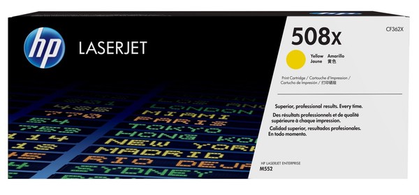 Hp 508X - Hohe Ergiebigkeit - Gelb - Original - Laserjet - Tonerpatrone (CF362X)-image