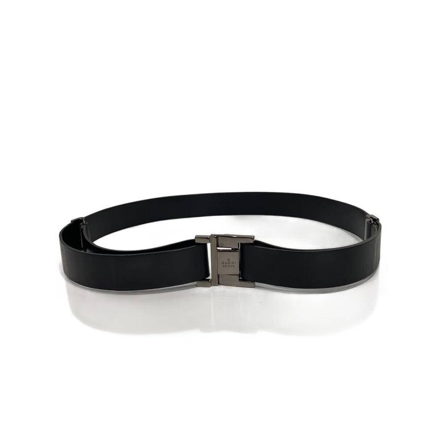 Used GUCCI◆Belt/Leather/BLK/Plain/Men's/036・2194・1427・R・95・37//