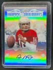 2020 Leaf Happy Holidays Auto Joe Montana Prismatic Silver Jersey # #16/50