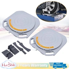 2x Wheel Car Truck Front End Wheel Alignment Turntable Turn Plates Tool Kit