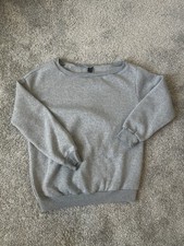Women's Grey Oversized Crewneck Sweatshirt - Size XS - Soft Fleece Pullover