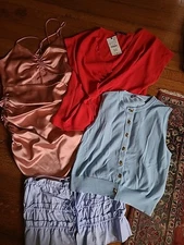 Mixed Brands Women’s Size XL Lot Of 4 Tops Dress Multiple Styles/Colors NWT 