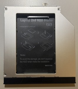 Laptop 2nd 2,5'' SATA HDD Caddy/Frame HP/Dell/Lenovo/Asus/Acer