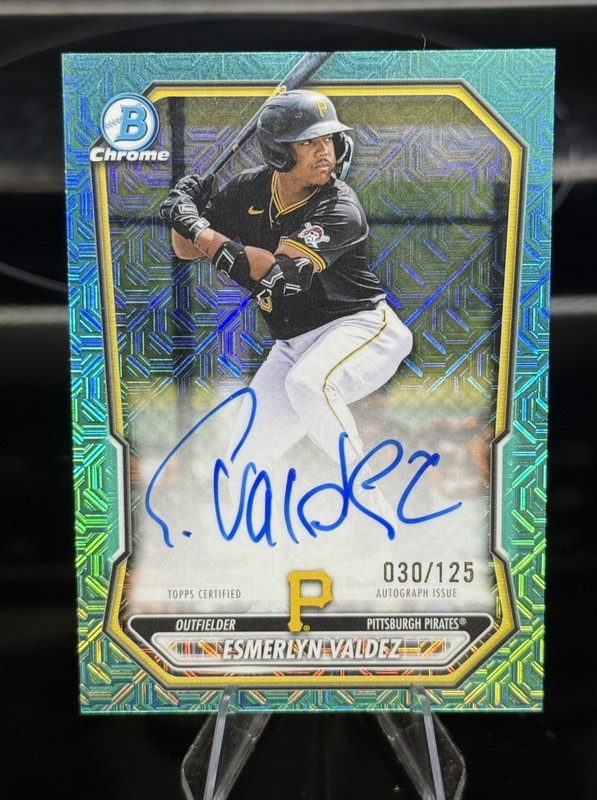 2026 Bowman Chrome Esmerlyn Valdez Rookie Auto Aqua Refractor Limited /125