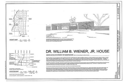1. Title Sheet, Vicinity Map, Location Map - Dr. William B. Wiener Jr. House,