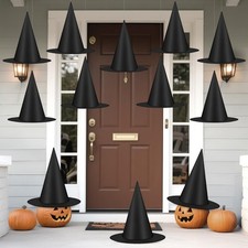 12 PCS Witch Hats Decor - Thickened Hanging Halloween Decorations for Parties
