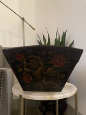 Antique Chinese Rice Bucket Early 1900s Hand Made and Hand Painted, Beautiful!