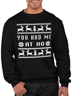 Lustiger Weihnachtspullover You Had Me At Ho sarkastisch Unisex Erwachsene