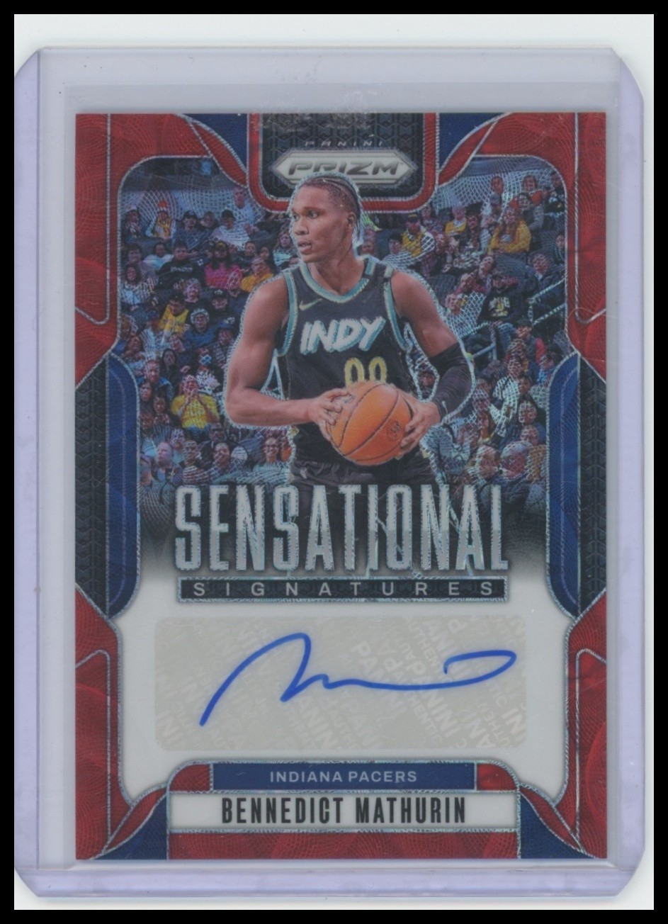 2022-23 Prizm Bennedict Mathurin Sensational Signatures Red Choice Auto Clippers