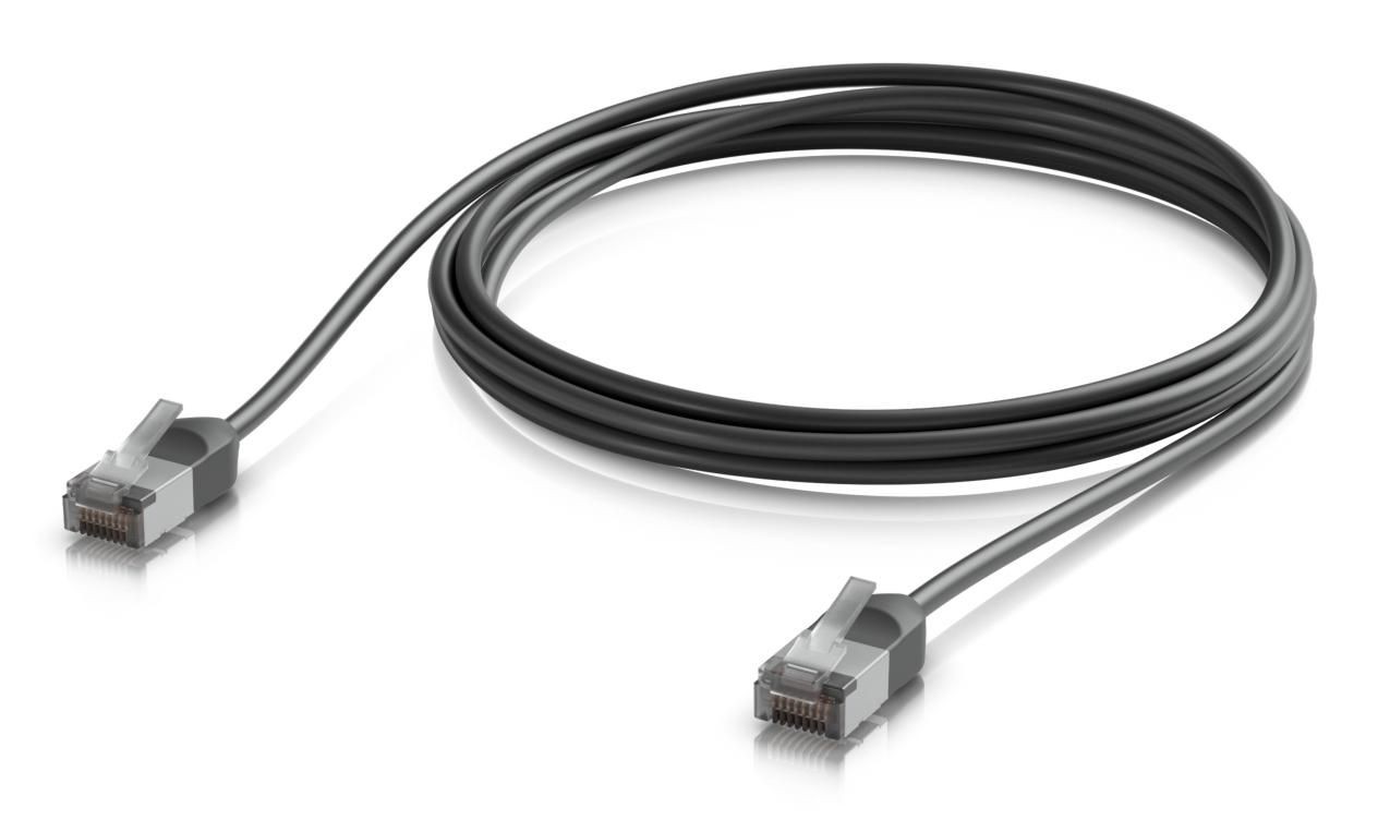Ubiquiti UACC-CABLE-PATCH-OUTDOOR-C6A-2M-BK Ultra-thin. rugged. shielded