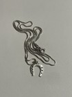 Stunning Vintage 18" Sterling Silver GOOD LUCK/LUCKY Horseshoe Pendant Necklace — photo 3