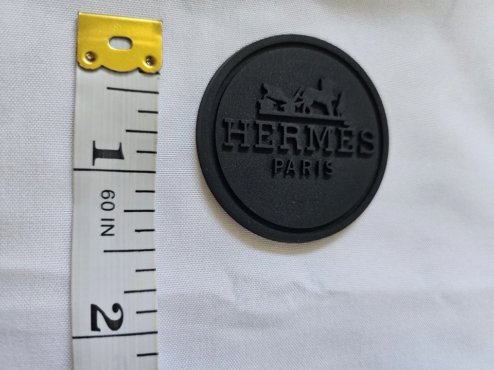 HERMES PVC RUBBER DESIGNER LOGO 3D PATCH...EXTREMELY RARE. Condition is New. - Image 2 of 2