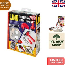 Multicolor 23-Piece Lino Printing Kit with Cutters, Ink & Blocks for Art Lovers