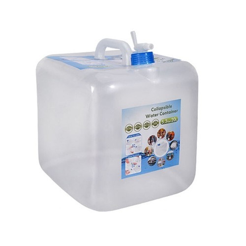5.3Gal Food Grade Water Storage Jug Collapsible Water Container Camping Spigot
