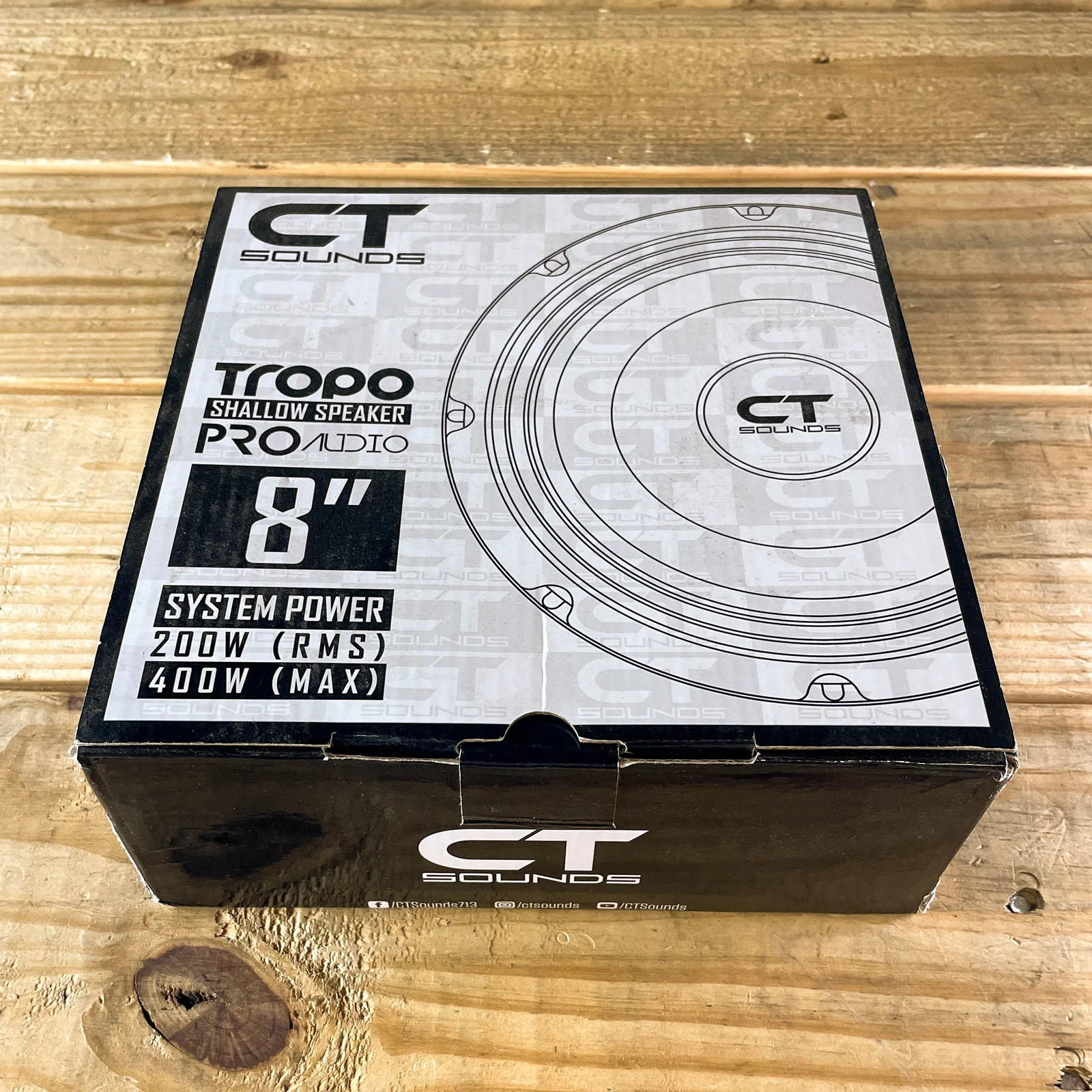 Used CT Sounds TROPO8-4 200 Watt RMS 8" Shallow Midrange Speaker, Single