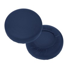2Pack Stool Covers Round, 11-14 Inch Bar Stool Cover with Elastic, Navy Blue
