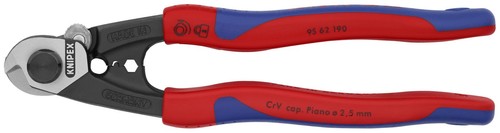 KNIPEX Tools Wire Rope Cutters Multi Component 9562190 7 1/4Inch Comfort Grip